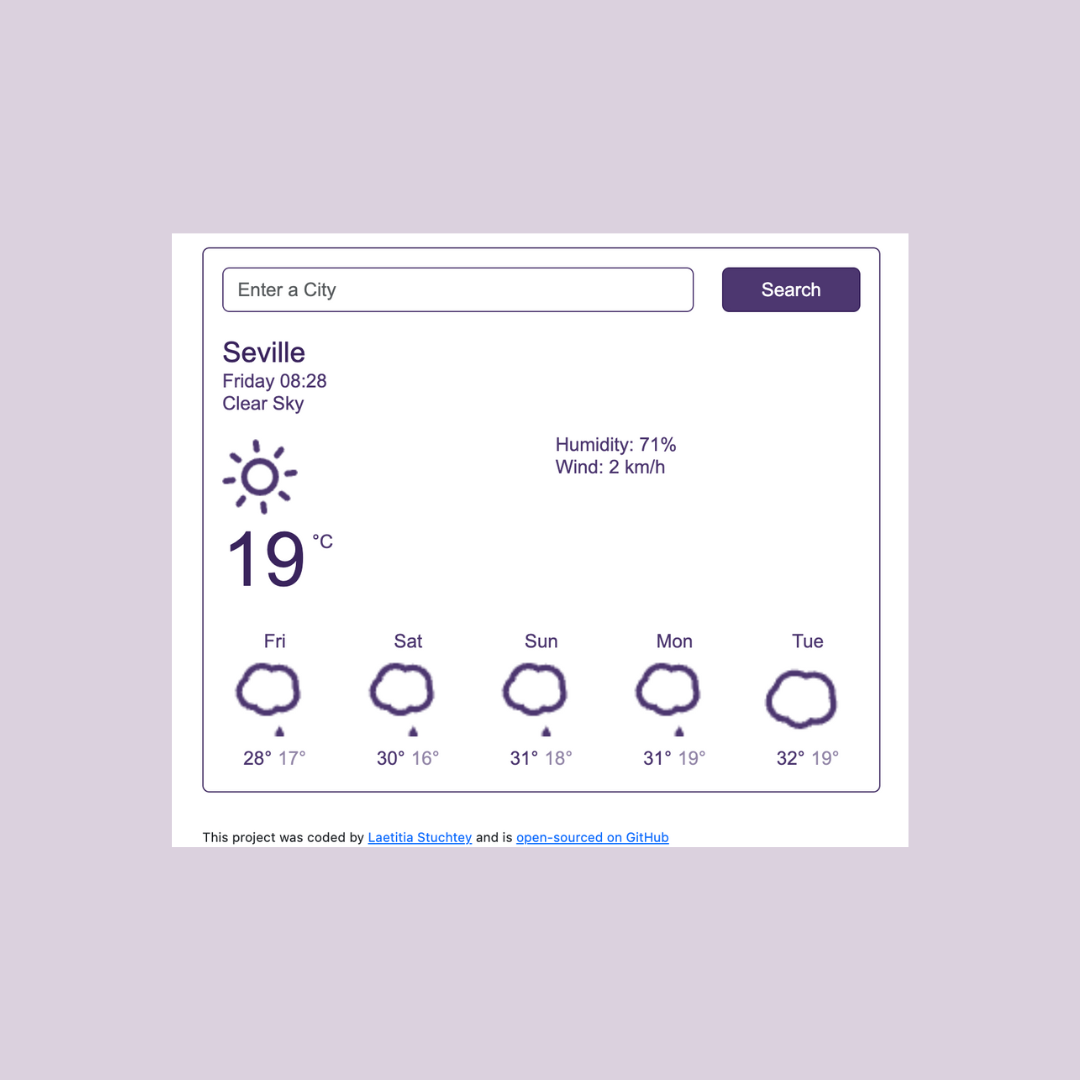 Weather App Interface